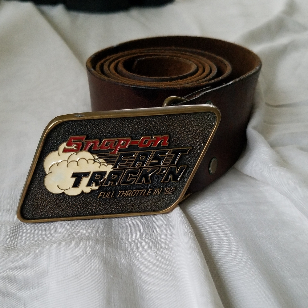 Vintage Snap-On brass belt buckle